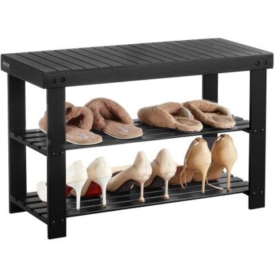OEM Banco Zapatero De Bambú 703 X 288 X 451 Mm Banco Zapatero De 3 Niveles Organizador De Zapatos Capacidad Para Hasta 129,7 Kg Para Entrada De Puerta, Pasillo, Sala De Estar, Dormitorio, Negro OEM Banco Zapatero De Bambú 703 X 288 X 451 Mm Banco Zapatero De 3 Niveles Organizador De Zapatos Capacidad Para Hasta 129,7 Kg Para Entrada De Puerta, Pasillo, Sala De Estar, Dormitorio, Negro