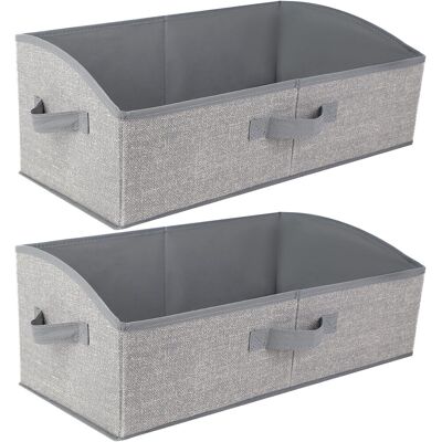 OEM Baúl De Almacenamiento De Tela De 28 L, Cesta De Almacenamiento De 50 X 28,5 X 20 Cm, Baúl De Almacenamiento De Tela Plegable Grande Con Asa Para Ropa, Juguetes, Libros, Armario, Juego De 2 OEM Baúl De Almacenamiento De Tela De 28 L, Cesta De Almacenamiento De 50 X 28,5 X 20 Cm, Baúl De Almacenamiento De Tela Plegable Grande Con Asa Para Ropa, Juguetes, Libros, Armario, Juego De 2