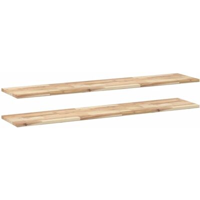 Vidaxl - Estantes Flotantes 2 Uds Madera Acacia Sin Tratar 160x30x2 Cm Vidaxl - Estantes Flotantes 2 Uds Madera Acacia Sin Tratar 160x30x2 Cm