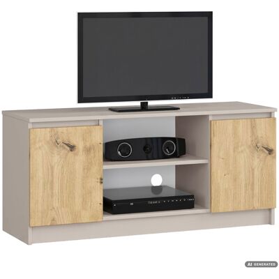 AKORD Cómoda K140 Cachemira 138 Cm 2 Puertas 4 Cajones Color Roble Artisan Mate 4 Estantes 138x40x99 Cm AKORD Cómoda K140 Cachemira 138 Cm 2 Puertas 4 Cajones Color Roble Artisan Mate 4 Estantes 138x40x99 Cm