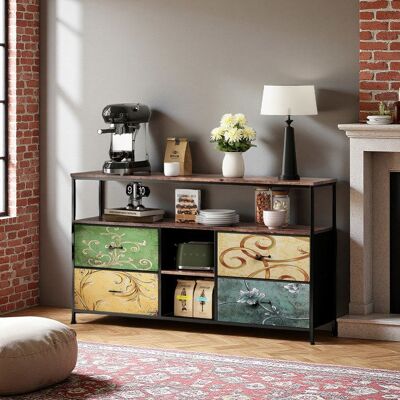 OEM Mueble De Tv, Led Rgb, 4 Cajones, Patas De Metal, Paneles De Partículas, Salón, 108 X 29 X 76 Cm, Multicolor OEM Mueble De Tv, Led Rgb, 4 Cajones, Patas De Metal, Paneles De Partículas, Salón, 108 X 29 X 76 Cm, Multicolor