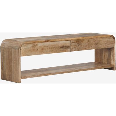 Mueble Tv 165x40 Cm Con Almacenaje En Madera De Mango Shelby Sklum Mueble Tv 165x40 Cm Con Almacenaje En Madera De Mango Shelby Sklum