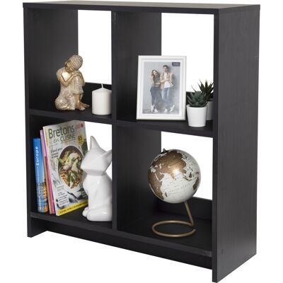 Iris Ohyama, Estantería De Almacenamiento, 4 Compartimentos, Gran Capacidad, Wos-4, Roble Negro Iris Ohyama, Estantería De Almacenamiento, 4 Compartimentos, Gran Capacidad, Wos-4, Roble Negro