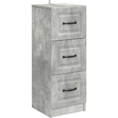 Cajonera Gris Hormigón 33 X 34,5 X 87 Cm Madera De Ingeniería Vidaxl Cajonera Gris Hormigón 33 X 34,5 X 87 Cm Madera De Ingeniería Vidaxl