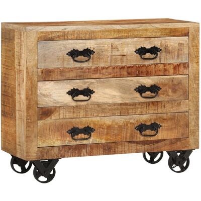 HELLOSHOP26 Aparador Cómoda Cómoda Armario Mueble Organizador Cocina Salón Salón Con 3 Cajones 80 X 30 X 65 Cm Madera Maciza De Mango En Bruto Marrón 020029738 HELLOSHOP26 Aparador Cómoda Cómoda Armario Mueble Organizador Cocina Salón Salón Con 3 Cajones 80 X 30 X 65 Cm Madera Maciza De Mango En Bruto Marrón 020029738