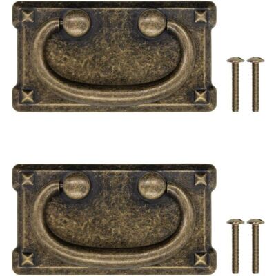OEM Juego De 2 Tiradores Plegables Antiguos Para Cajones – Diseño Bronce – Para Puertas De Armarios, Cómodas, Aparadores, Baúles, Etc. Vintage – Crezuo OEM Juego De 2 Tiradores Plegables Antiguos Para Cajones – Diseño Bronce – Para Puertas De Armarios, Cómodas, Aparadores, Baúles, Etc. Vintage – Crezuo