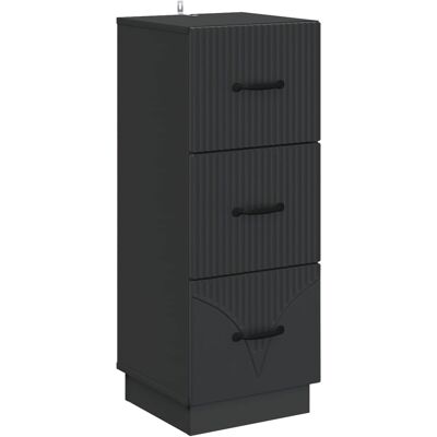Cajonera Negro 33 X 34,5 X 87 Cm Madera De Ingeniería Vidaxl Cajonera Negro 33 X 34,5 X 87 Cm Madera De Ingeniería Vidaxl