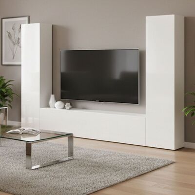 DMORA Unidad de Pared Italiana - Mueble de TV Moderno y Ahorra Espacio DMORA Unidad de Pared Italiana - Mueble de TV Moderno y Ahorra Espacio