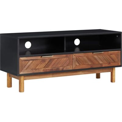 HELLOSHOP26 Mueble Tv Multimedia Estante Televisión Aparador Televisor Comedor Salón Dormitorio 100 X 35 X 45 Cm Madera Maciza De Acacia Y Mdf Marrón 020025498 HELLOSHOP26 Mueble Tv Multimedia Estante Televisión Aparador Televisor Comedor Salón Dormitorio 100 X 35 X 45 Cm Madera Maciza De Acacia Y Mdf Marrón 020025498