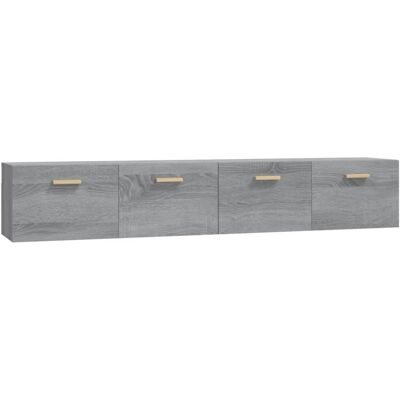 vidaXL Armarios de Pared Gris Sonoma - 2 pzs 100x36.5x35 cm Madera Contrachapada vidaXL Armarios de Pared Gris Sonoma - 2 pzs 100x36.5x35 cm Madera Contrachapada