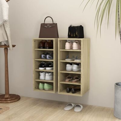 Zapatero vidaXL Roble Sonoma - Duradero, 5 Compartimentos Zapatero vidaXL Roble Sonoma - Duradero, 5 Compartimentos
