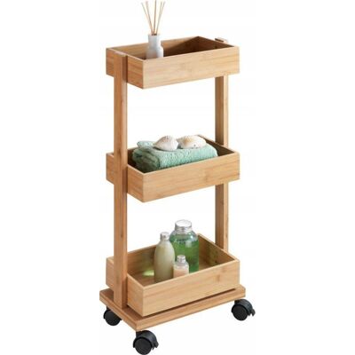 Wenko Zeller Tortona Carrito Para Baño Bambú Marrón Wenko Zeller Tortona Carrito Para Baño Bambú Marrón