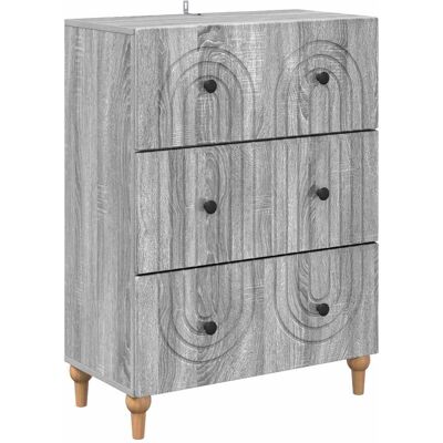 Cajonera Gris Sonoma 66 X 34,5 X 90 Cm Madera De Ingeniería Vidaxl Cajonera Gris Sonoma 66 X 34,5 X 90 Cm Madera De Ingeniería Vidaxl