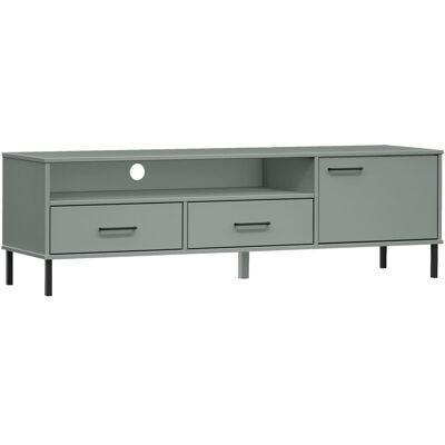 HELLOSHOP26 Mueble Tv Multimedia Estante Televisión Aparador Salón Dormitorio Con Patas De Metal Madera Maciza De Pino Oslo Gris 020026865 HELLOSHOP26 Mueble Tv Multimedia Estante Televisión Aparador Salón Dormitorio Con Patas De Metal Madera Maciza De Pino Oslo Gris 020026865