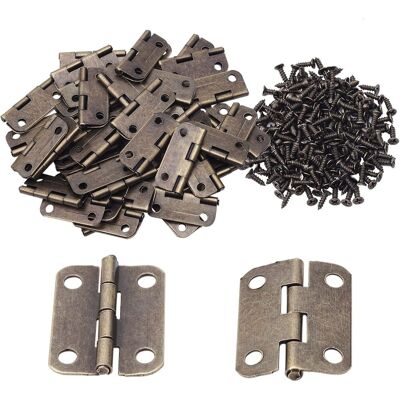 OEM 50 Piezas De Bisagras Antiguas, Pequeñas, Estilo Retro, Para Puertas De Cajas De Madera, Joyeros Y Estuches (25x19 Mm) OEM 50 Piezas De Bisagras Antiguas, Pequeñas, Estilo Retro, Para Puertas De Cajas De Madera, Joyeros Y Estuches (25x19 Mm)
