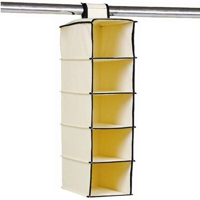 TRADE SHOP TRAESIO Trade Shop - Portaoggetti Pieghevole 5 Scomparti Armadio Portatile Appendibile Indumenti - TRADE SHOP TRAESIO Trade Shop - Portaoggetti Pieghevole 5 Scomparti Armadio Portatile Appendibile Indumenti -