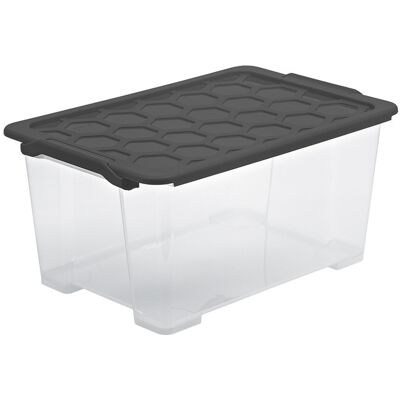 Caja De Almacenamiento Rotho Evo Safe Apilable Tapa Segura 44l Caja De Almacenamiento Rotho Evo Safe Apilable Tapa Segura 44l