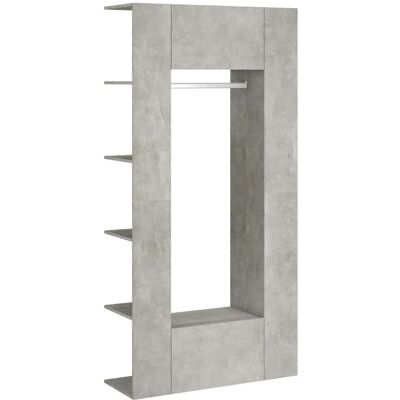 HELLOSHOP26 Lote De 2 Armarios De Pasillo Modernos Y Ahorradores De Espacio 97,5 X 37 X 99 Cm De Madera Noble Gris Hormigón 020055134 HELLOSHOP26 Lote De 2 Armarios De Pasillo Modernos Y Ahorradores De Espacio 97,5 X 37 X 99 Cm De Madera Noble Gris Hormigón 020055134
