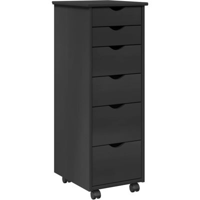 Gabinete Rodante Gris 34 X 39 X 93,5 Cm Madera De Pino Macizo Vidaxl Gabinete Rodante Gris 34 X 39 X 93,5 Cm Madera De Pino Macizo Vidaxl