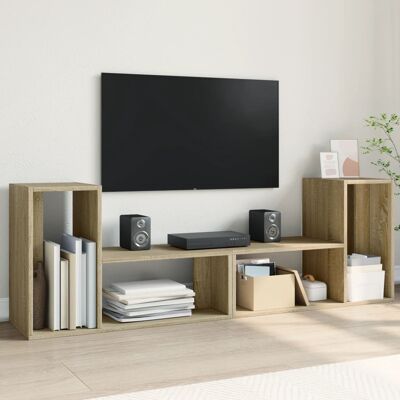 Vidaxl - Muebles De Tv 2 Uds Madera Ingeniería Roble Sonoma 75x30x50 Cm Vidaxl - Muebles De Tv 2 Uds Madera Ingeniería Roble Sonoma 75x30x50 Cm