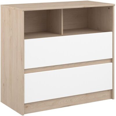 Miroytengo - Cómoda Child Color Roble Jackson Y Blanco Mate Cómoda Cambiador Infantil Estilo Nórdico Miroytengo - Cómoda Child Color Roble Jackson Y Blanco Mate Cómoda Cambiador Infantil Estilo Nórdico