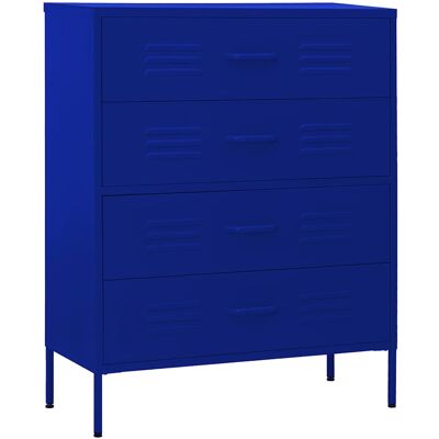 vidaXL Armario de Cajones Azul Marino en Acero - Mueble Industrial vidaXL Armario de Cajones Azul Marino en Acero - Mueble Industrial