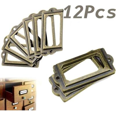 DPZO 12 Tiradores Antiguos De Latón Para Cajas, Muebles, Cajones, Marcos De Metal, Archivadores Y Tarjeteros. DPZO 12 Tiradores Antiguos De Latón Para Cajas, Muebles, Cajones, Marcos De Metal, Archivadores Y Tarjeteros.