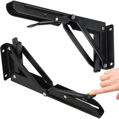 OEM Soporte Plegable Resistente De 300 Mm, 2 Soportes Plegables De 30 Cm, Soporte De Consola Plegable Negro, Soporte De Pared Para Garaje, Cocina, Oficina, Dormitorio, Estante De Pared Plegable OEM Soporte Plegable Resistente De 300 Mm, 2 Soportes Plegables De 30 Cm, Soporte De Consola Plegable Negro, Soporte De Pared Para Garaje, Cocina, Oficina, Dormitorio, Estante De Pared Plegable