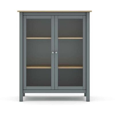 MKRIC Mueble Vitrina Para Comedor Modelo Miguel 2 Puertas Acabado Verde Kaki/roble, 40cm(fondo) 110cm(alto) 90cm (ancho). MKRIC Mueble Vitrina Para Comedor Modelo Miguel 2 Puertas Acabado Verde Kaki/roble, 40cm(fondo) 110cm(alto) 90cm (ancho).