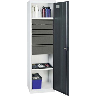 Stumpf Gabinete De Herramientas Y Materiales Serie 3000 Gris Claro / Gris Antracita + 3 Cajones 100 Mm + 2 Cajones 200 Mm + 2 Estantes Extraíbles - 3005671 Stumpf Gabinete De Herramientas Y Materiales Serie 3000 Gris Claro / Gris Antracita + 3 Cajones 100 Mm + 2 Cajones 200 Mm + 2 Estantes Extraíbles - 3005671