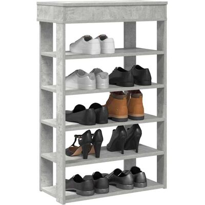 vidaXL Estantería de zapatos Gris Beton Modelo 2610 - Almacenamiento de calzado vidaXL Estantería de zapatos Gris Beton Modelo 2610 - Almacenamiento de calzado
