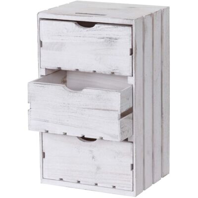 HHG - HHG 518 - Blanco - 53x32x26 cm - Cómoda HHG - HHG 518 - Blanco - 53x32x26 cm - Cómoda
