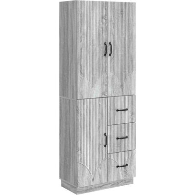 Juego De Armarios 2 Uds. Sonoma Gris Madera De Ingeniería Vidaxl Juego De Armarios 2 Uds. Sonoma Gris Madera De Ingeniería Vidaxl