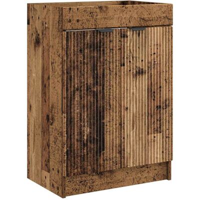 Cabinet Debajo Del Fregadero Madera Envejecida Vidaxl Cabinet Debajo Del Fregadero Madera Envejecida Vidaxl