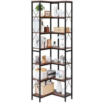OEM Estante De Esquina 7 Niveles 60 X 60 X 200 Cm En Forma De L Estantería De Esquina Con Marco De Metal Estantes De Madera Librería De Almacenamiento Para Dormitorio, Sala De Estar, Oficina OEM Estante De Esquina 7 Niveles 60 X 60 X 200 Cm En Forma De L Estantería De Esquina Con Marco De Metal Estantes De Madera Librería De Almacenamiento Para Dormitorio, Sala De Estar, Oficina