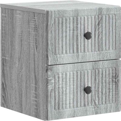 Mesita De Noche De Pared Gris Sonoma 33 X 34,5 X 40 Cm Vidaxl Mesita De Noche De Pared Gris Sonoma 33 X 34,5 X 40 Cm Vidaxl