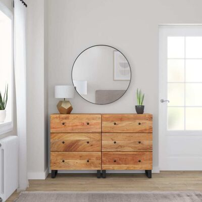 Aparador 2 Uds Madera Maciza De Acacia 60x33x75 Cm Vidaxl Aparador 2 Uds Madera Maciza De Acacia 60x33x75 Cm Vidaxl