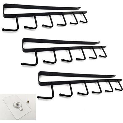 OEM 3 Portavasos Colgantes, Almacenamiento Para Armarios, Ganchos Colgantes, Soportes Para Vasos Para Colgar Debajo Del Armario, Organizador Sin Taladrar - Crezuo OEM 3 Portavasos Colgantes, Almacenamiento Para Armarios, Ganchos Colgantes, Soportes Para Vasos Para Colgar Debajo Del Armario, Organizador Sin Taladrar - Crezuo