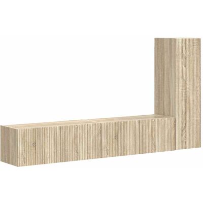 Conjunto De Mueble De Tv 3 Uds. Roble Sonoma Vidaxl Conjunto De Mueble De Tv 3 Uds. Roble Sonoma Vidaxl
