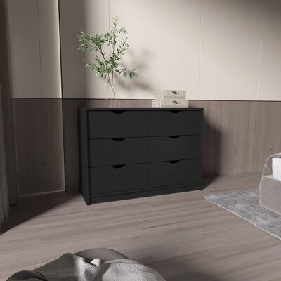 TuHome Basilea Melamina Cómoda - 4 Cajones - Muebles de Dormitorio TuHome Basilea Melamina Cómoda - 4 Cajones - Muebles de Dormitorio