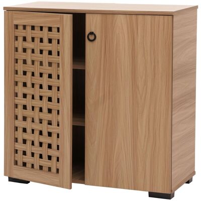 DÉCOSHOP26 Cómoda Con 2 Puertas Y 3 Compartimentos Diseño Trenzado 3d 82x80x37 Cm Madera Con Revestimiento De Melamina Marrón 040009824 DÉCOSHOP26 Cómoda Con 2 Puertas Y 3 Compartimentos Diseño Trenzado 3d 82x80x37 Cm Madera Con Revestimiento De Melamina Marrón 040009824