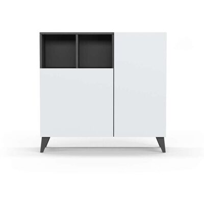Herdasa 510 Zapatero - 2 Puertas, 90x90x27cm, Blanco/Grafito - Mueble para zapatos Herdasa 510 Zapatero - 2 Puertas, 90x90x27cm, Blanco/Grafito - Mueble para zapatos