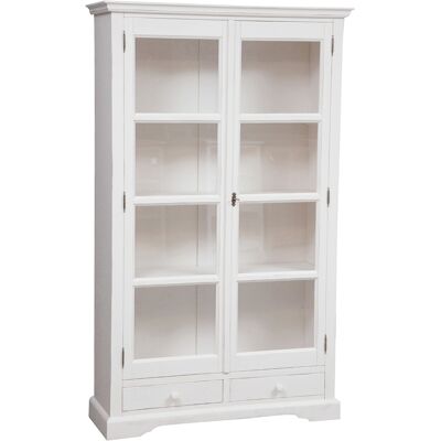 Biscottini - Country - Madera tilo - Blanco envejecido - Vitrina Biscottini - Country - Madera tilo - Blanco envejecido - Vitrina