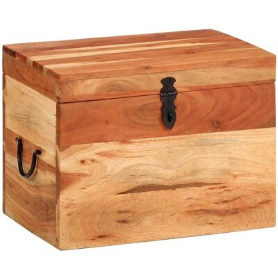 Vidaxl Caja De Almacenaje Madera Maciza De Acacia 39x28x31 Cm Vidaxl Caja De Almacenaje Madera Maciza De Acacia 39x28x31 Cm