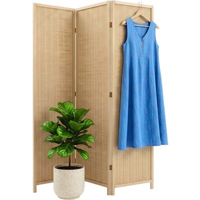 Relaxdays Biombo De 3 Paneles Plegable, Separador De Ambientes, 170 X 120 Cm, Bambú, Salón, Interior, Natural Relaxdays Biombo De 3 Paneles Plegable, Separador De Ambientes, 170 X 120 Cm, Bambú, Salón, Interior, Natural