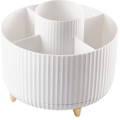 SIOKS Organizador De Maquillaje Giratorio De 360° - Soporte Para Brochas De Maquillaje Con 5 Compartimentos Para Cosméticos, Joyas Y Accesorios De Maquillaje - Ideal Para Tocador, Dormitorio Y Almacenamient SIOKS Organizador De Maquillaje Giratorio De 360° - Soporte Para Brochas De Maquillaje Con 5 Compartimentos Para Cosméticos, Joyas Y Accesorios De Maquillaje - Ideal Para Tocador, Dormitorio Y Almacenamient