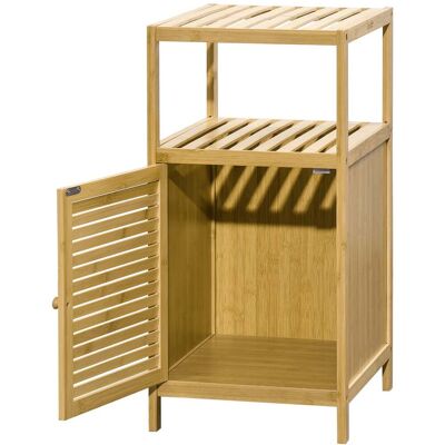 NORTHIX Mueble De Bano Con Compartimento Abierto Mueble Auxiliar Antivuelco Mueble De Almacenamiento Bambu Natural 33x355x67cm 202120921 NORTHIX Mueble De Bano Con Compartimento Abierto Mueble Auxiliar Antivuelco Mueble De Almacenamiento Bambu Natural 33x355x67cm 202120921