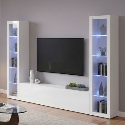 Dmora Gino Mueble de Pared - Conjunto de TV con 3 Puertas - Hecho en Italia Dmora Gino Mueble de Pared - Conjunto de TV con 3 Puertas - Hecho en Italia