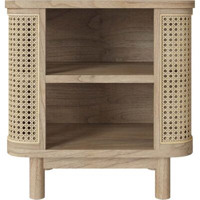 Rendez-vous Déco Antik Mesilla de Noche - Madera Maciza, Ratán, Curva Rendez-vous Déco Antik Mesilla de Noche - Madera Maciza, Ratán, Curva