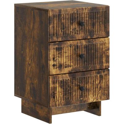 Armario De Noche Con Cajón Roble Ahumado 43 X 41 X 66,5 Cm Vidaxl Armario De Noche Con Cajón Roble Ahumado 43 X 41 X 66,5 Cm Vidaxl